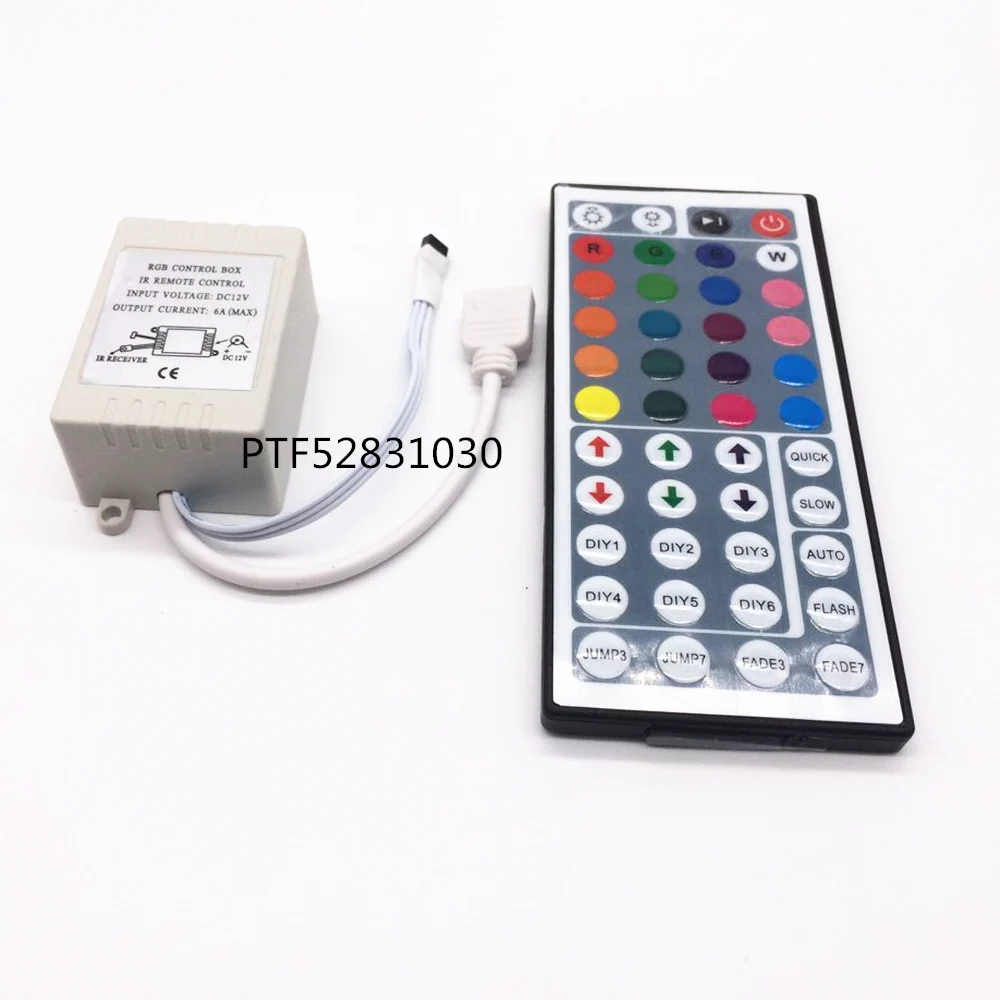 Led Controller 44 Keys LED IR RGB Controler LED Lights Controller IR Remote Dimmer DC12V 6A For RGB 3528 5050 LED Strip