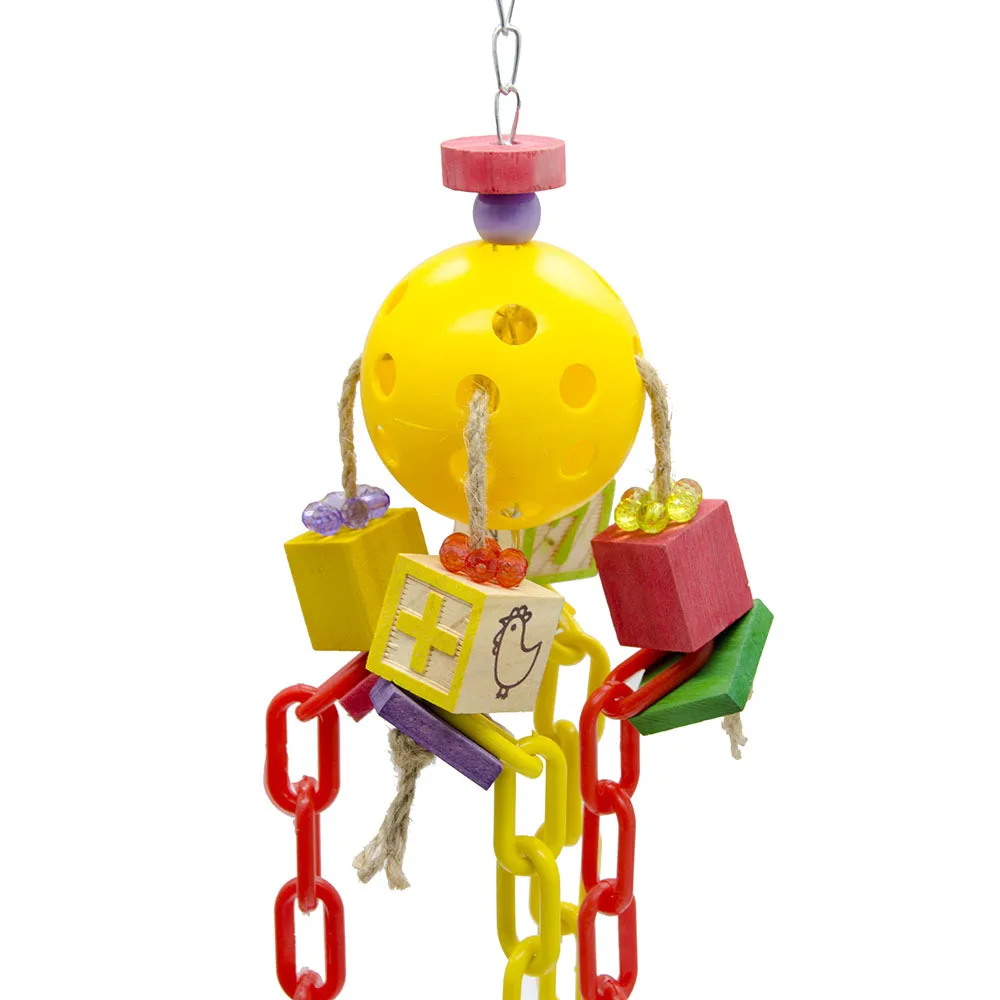 1PCS Parrot Biting Toy Letter Cave Ball Toy Learning String Toy Ball Bird Toy