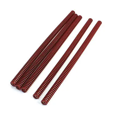 Red Chromium Alloy Mould Flat Wire Compression Spring 14mmx8.5mmx300mm 5 Pcs