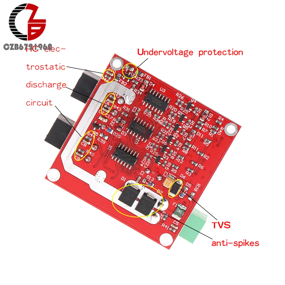 160W 7A Dual DC Motor Drive Module Positive Negative PWM Speed L298 Logic XY160D