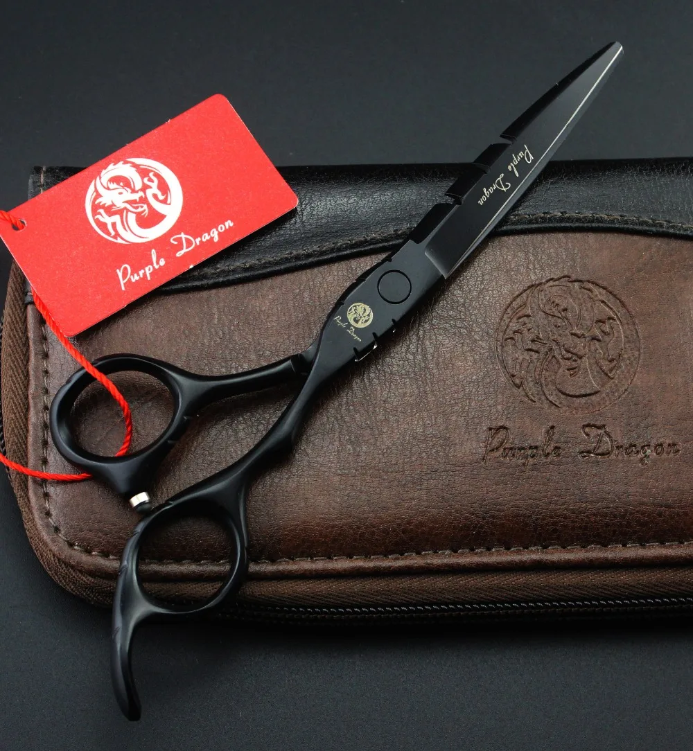 New Arrival 5.5 /6.0  Professional Hair Scissors Set Black Straight &Thinning Scissors Set High Quality For Barbers