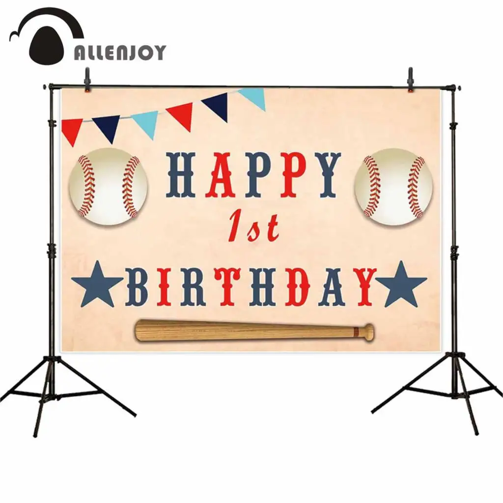 Allenjoy photographic backdrop birthday newborn first softball banners photography photobooth photophone photocall background