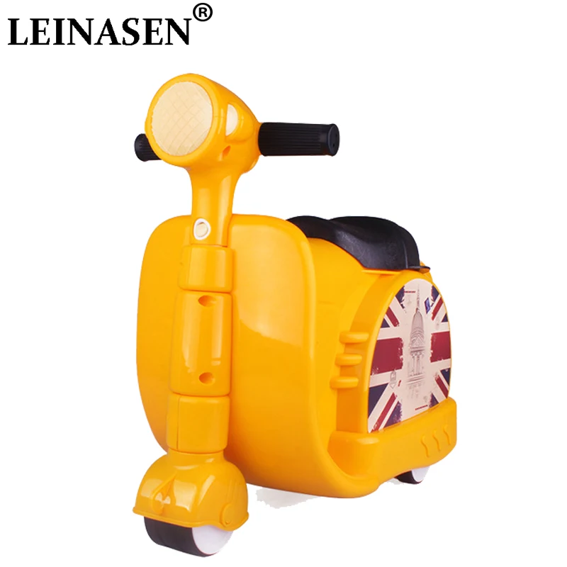 Children\'s Travel Suitcase with Wheels Handbag Boy Girl Baby Creative Toy Box Kids Luggage Suitcases Can Sit to Ride Child Gift