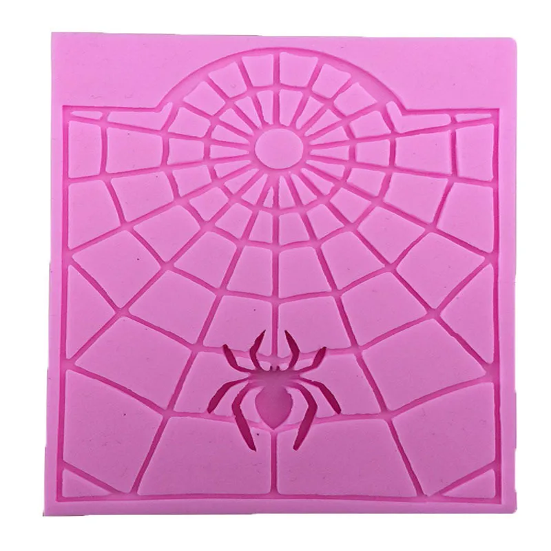 1PCS Food Grade Silicone Spiders Spin Webs Shape For Silicone Cake Molds, Fondant Cake Decorate E381