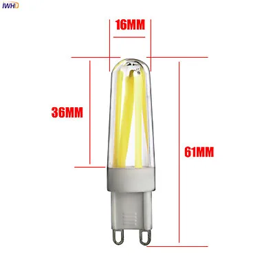 IWHD 3W E14 G9 LED Bulb 220V 240LM COB Dimmable LED Lamp G9 220V Corn Bi-pin Lights Warm White White 110v-220v