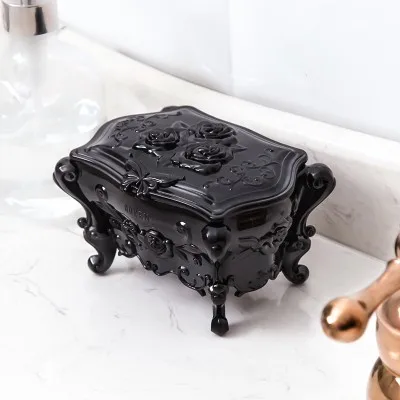Fashion Beautiful Stereo rose flower jewelry box with mirror