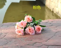 Factory outlets] 6 Mei Yan Wen artificial flowers silk flower factory simulation simulation flowers single flower Low