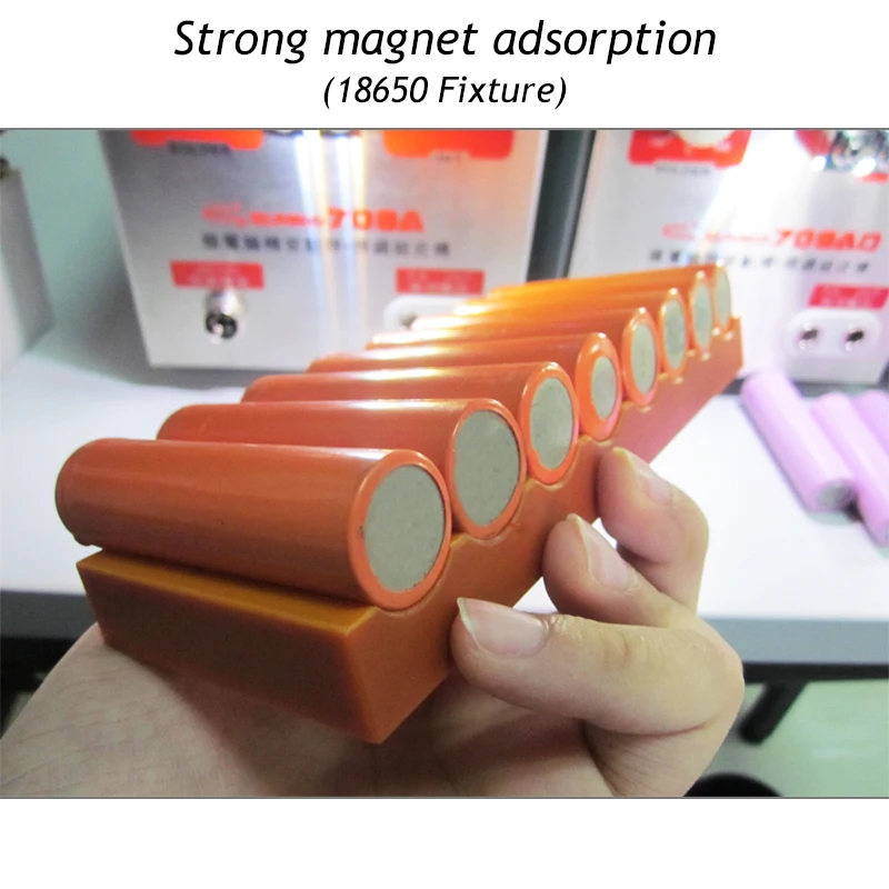 18650 single row battery fixture strong magnetic spot welding machine welding fixture for 18650 lithium battery welding fixture