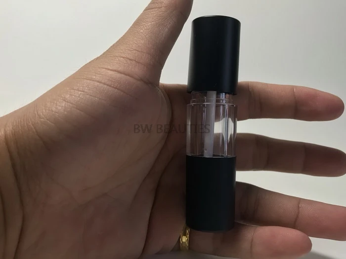 Black Empty Lip Gloss Tubes Sample Mini Small Clear Travel Plastic Bottle Makeup Lip Balm Containers for Women Cosmetics