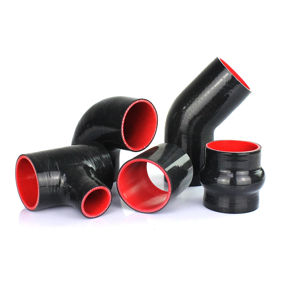 R-EP 45 degrees Reducer Silicone Elbow Hose 38 45 63 76 83 89MM Rubber Joiner Bend Tube for Car Accessories Cold Air Intake Hose