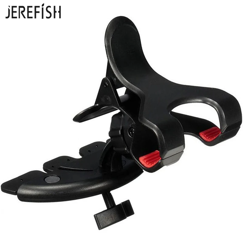 JEREFISH Universal Smartphone Car Holder CD Slot Air Vent Car Mount Holder for Grip Cellphone for iPhone 7 6 Plus 5 Samsung