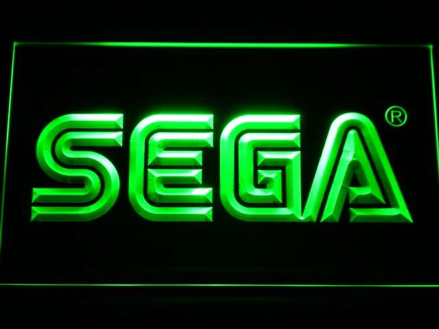 e054 Sega LED Neon Light Signs with On/Off Switch 20+ Colors 5 Sizes to choose