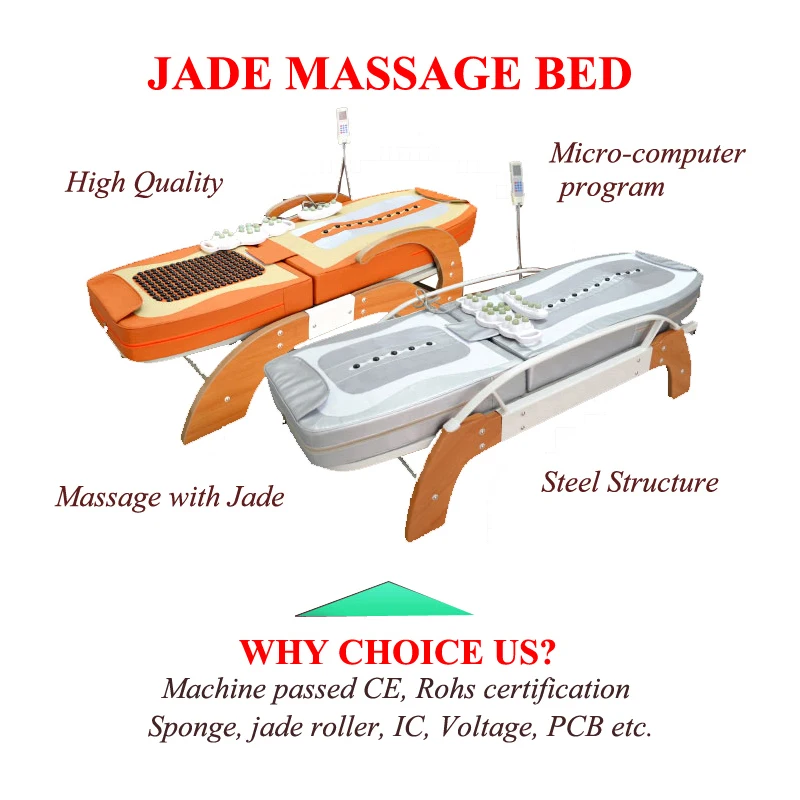 HFR-168-1B Migun Hot Heated Portable Korea Cheap Nuga Best Warm LCD Automatic Electric Rolling Thermal Jade Stone Massage Bed