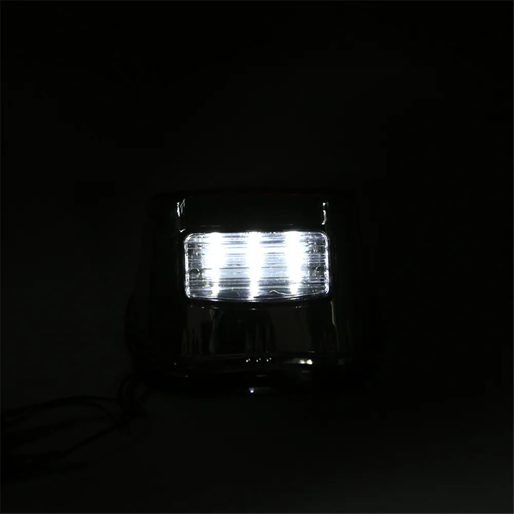 Motorcycle Red Lens LED Tail Brake Light Rear Lamp for Harley Sportster Roadster 1200 XL 883 Springer Heritage Softail Cross
