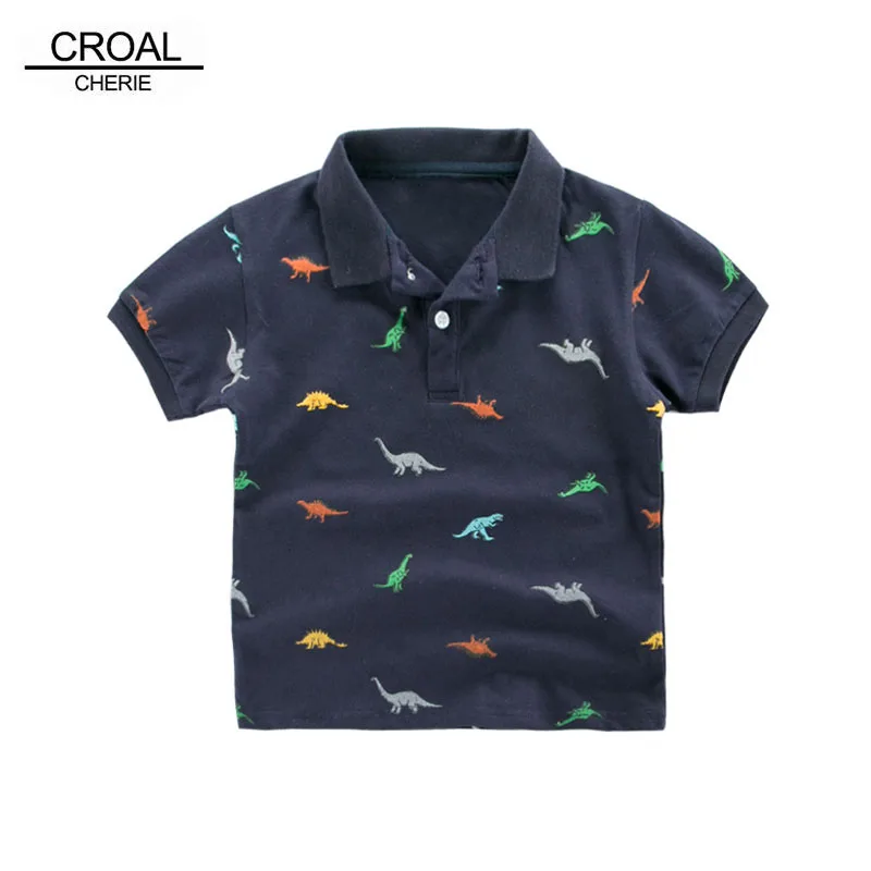 

CROAL CHERIE Cute Dinosaur Kids Boys T-Shirt Children's Shirts Clothing For Toddler Boys Summer Shirts Tees Tops Clothes