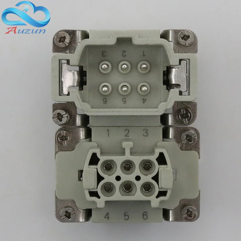 6 core Heavy duty connector HDC-HE-06 The male connector and the female connector 16A500V Aviation plug core