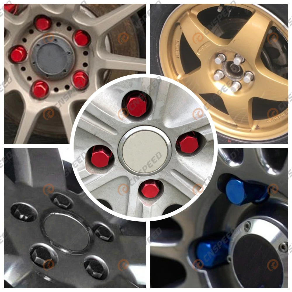 Aftermarket Car Anti-theft 6061 Aluminum Alloy Wheel Lock Nuts Length 35MM M12*1.5 M12*1.25 Lug Nuts