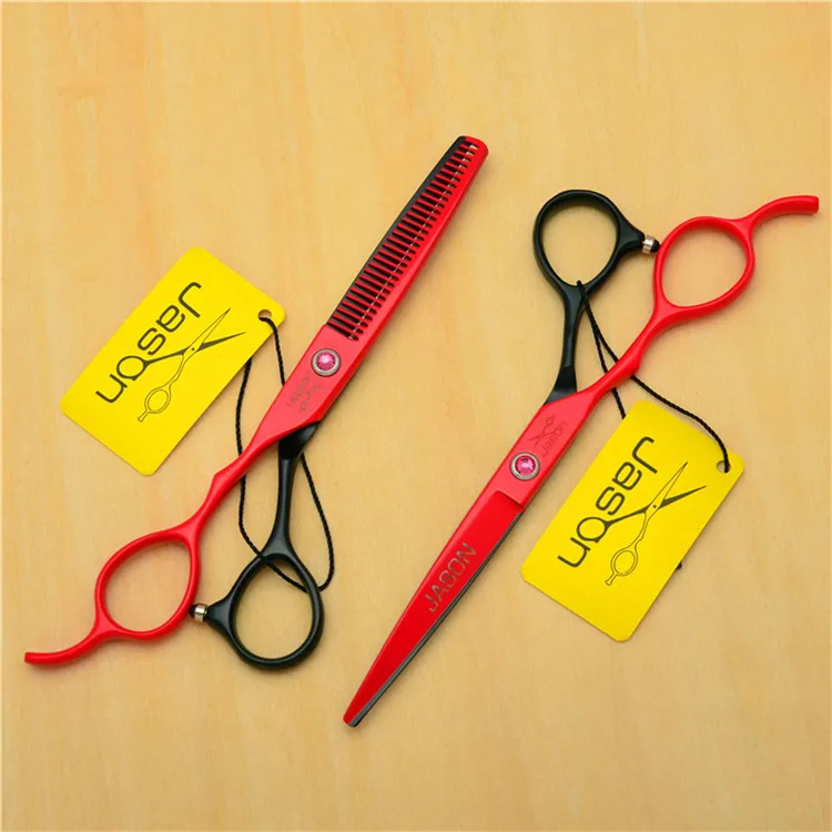 

330# Left Hand 6.0'' Brand Jason TOP QUALITY Hairdressing Scissors JP 440C Cutting Scissors Thinning Shears Human Hair Scissors