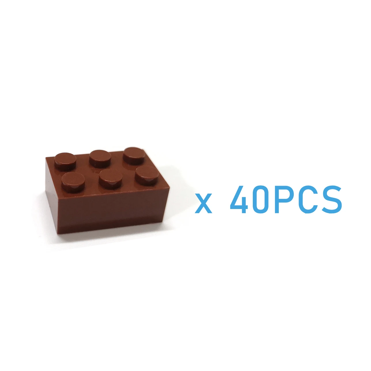 40 pièces de blocs de construction de bricolage, briques de figurines épaisses 2x3 points taille créative éducative Compatible avec 3002 jouets en