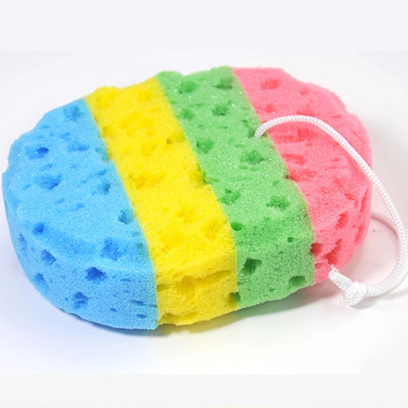 Four dimensional oval seaweed bath sponge bath Brushes Sponges & Scrubbers 16*13cm