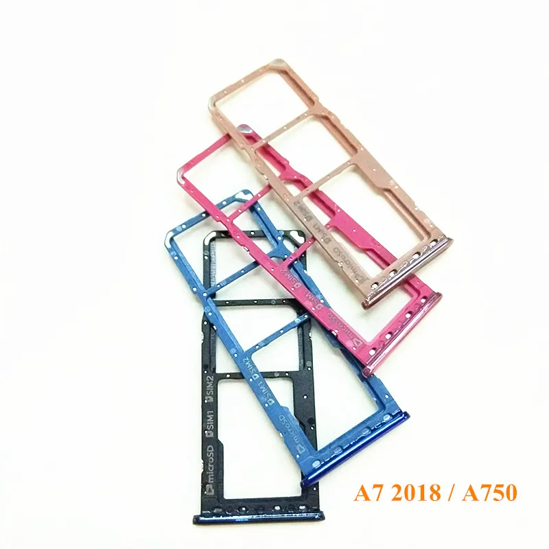 10pcs/Lot Sim Card Tray SD Reader Holder For Samsung A7 2018 A750 A750F SIM Card Tray Slot Holder