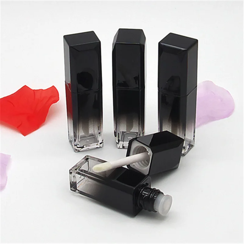 Wholesale 4.5ml Gradient Black Lipgloss Tube Bottle Lip Gloss Containers Lipstick Empty Tube Lip makeup Bottles 10/30/50/80PCS