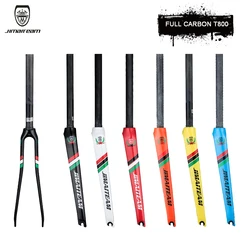 Jimiteam-All-Carbon Fiber Road V Brake Fork, 700C, All-Carbon, Straight Pipe Front Fork, C Brake, Multi-Color, New