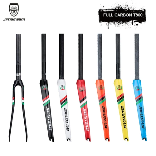 Imagen 1 del producto Jimiteam-Mujero de freno Road V totalmente de fibra de carbono, 700C, totalmente de carbono, horquilla delantera de tubo recto, freno C, multicolor, nuevo