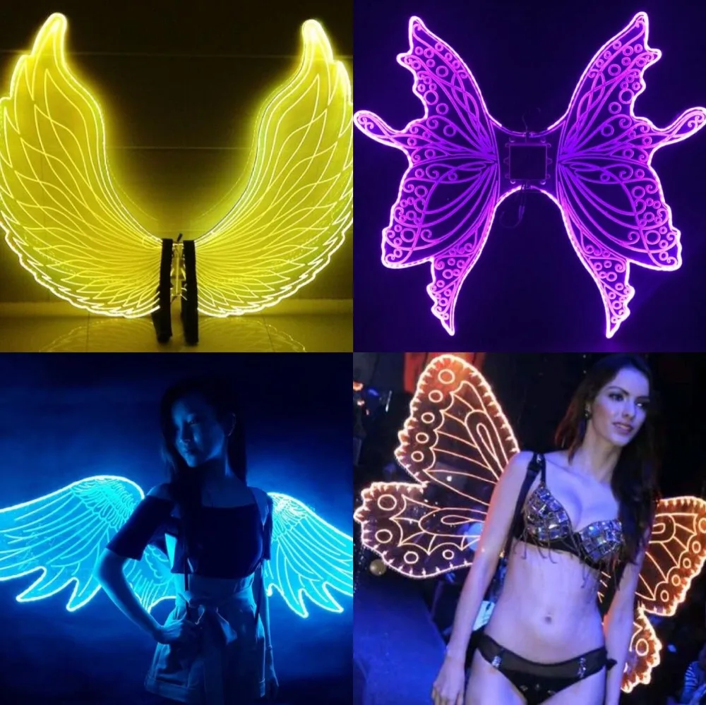 transparent acrylic LED Light wings LED isis wings For Stage performance Club show