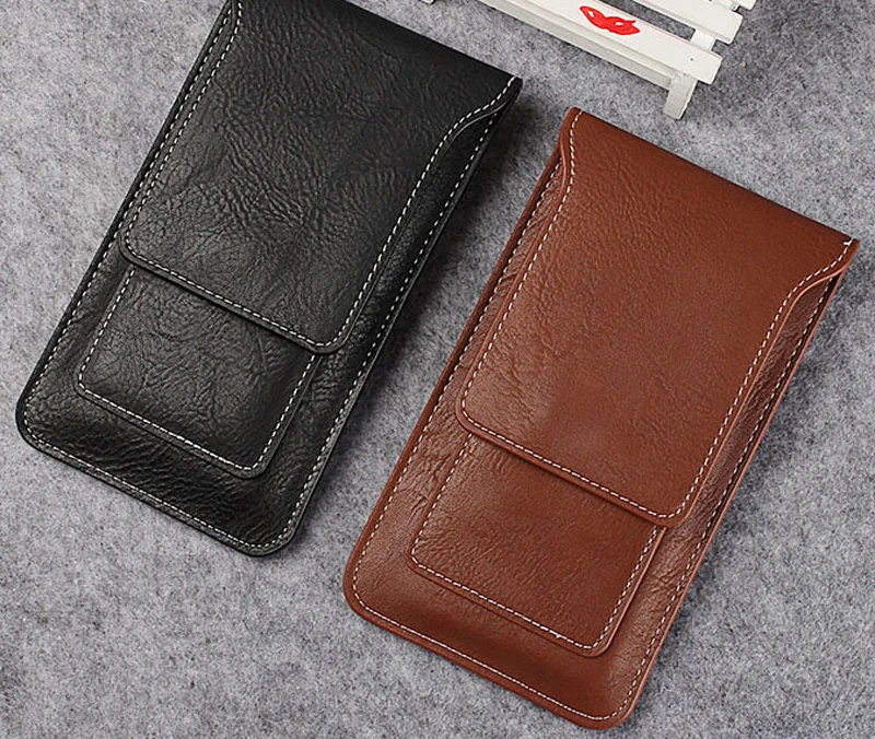 Leather Wallet Phone Bag Belt Clip Case For Samsung Galaxy S24 Ultra S23 Plus S22 S21 FE A15 A14 A24 A54 Men Waist Holster Pouch