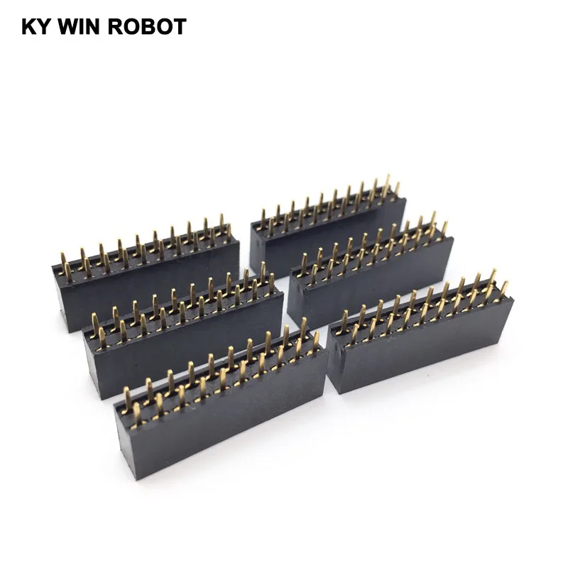 10 Pcs 2.54mm 2x10 20-Pin Female Pin Header Socket Connector Strip
