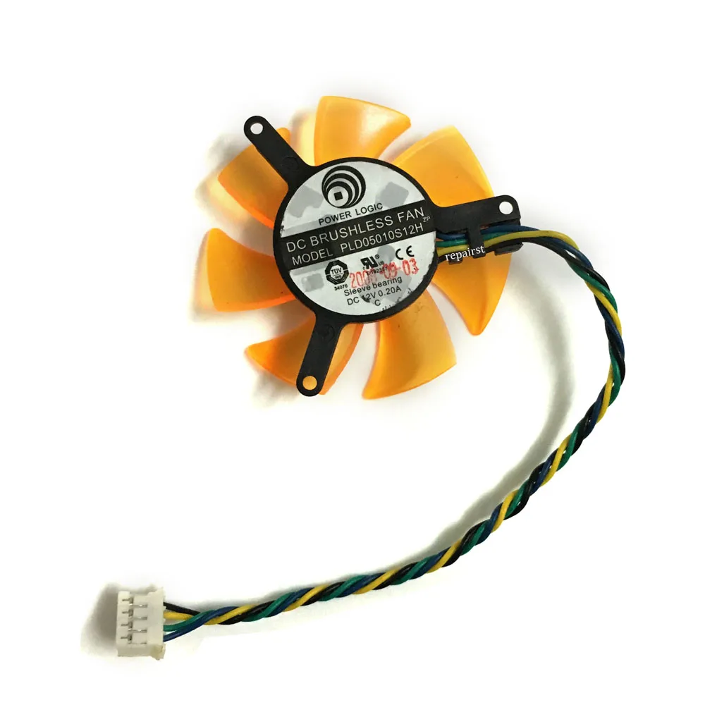 FD5010U12S PLD05010S12H 47MM 4Pin DC 12V 0.22A VGA Cooler Fan For Radeon ZOTAC 9400GT 9500G 8500GT 8600GTVideo Card Cooling