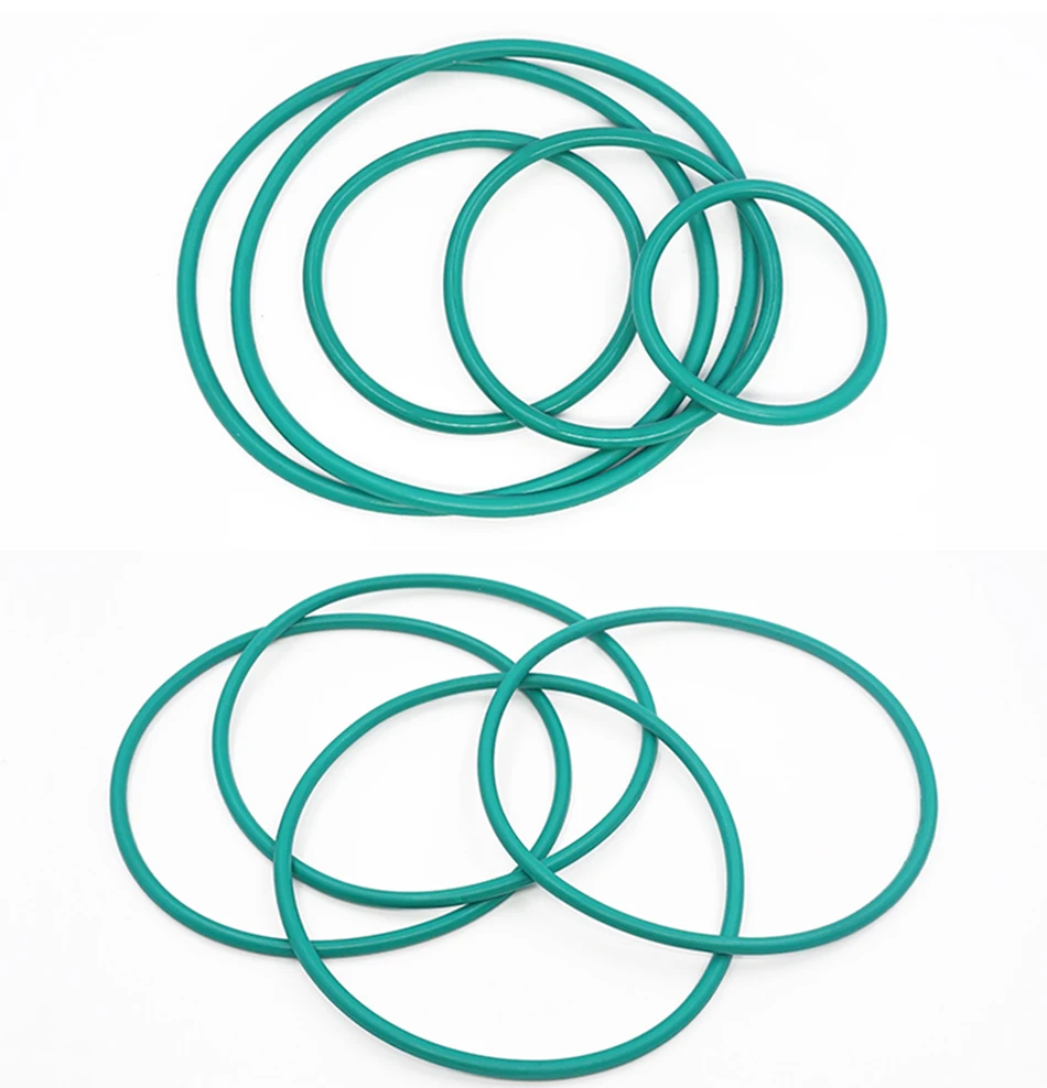 Dicke CS1,9/2,2/4 mm Grüner FKM-O-Ring FPM-Fluorkautschuk-Dichtungsdichtung Elastizität Gummischeibenring Spot-Großhandel – Detail 4
