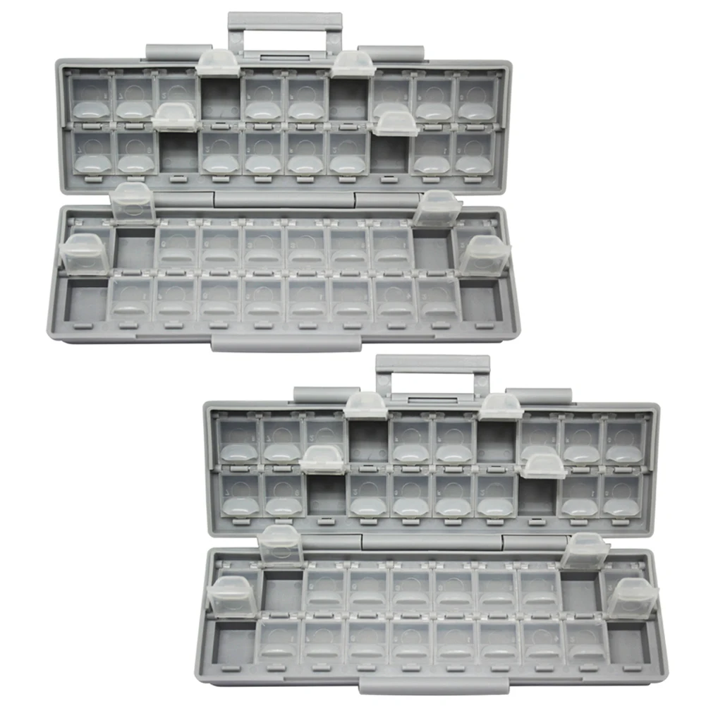 

AideTek 2 units BOX-ALL-40 Compartments Enclosure surface mount assorted resistor capacitor plastics transparent box Storage