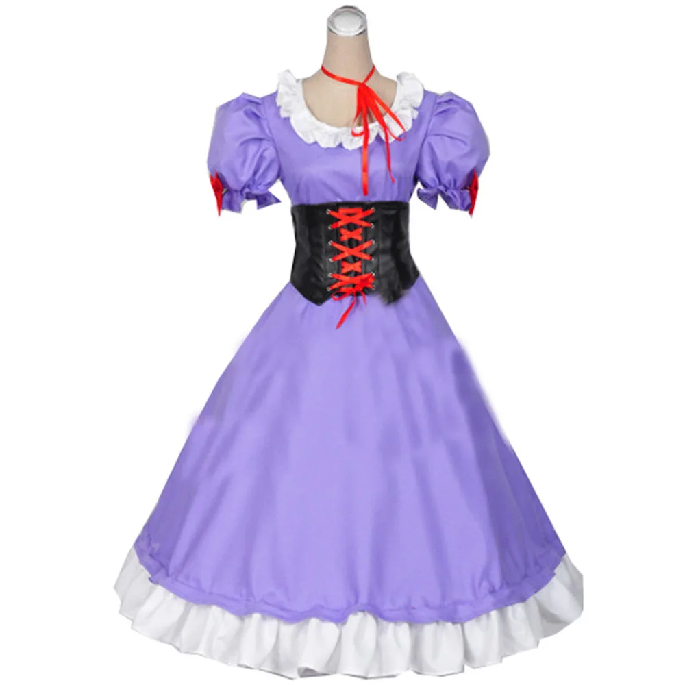 

2018 Touhou Project Cosplay Yukari Yakumo Costume Purple Dress Tailor-Made