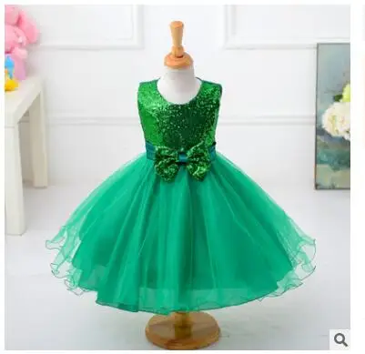 Girls Dress Children Clothing Princess Summer Party Wedding Dresses For Girls Costumes For Kids beautiful bow sequin dress dres