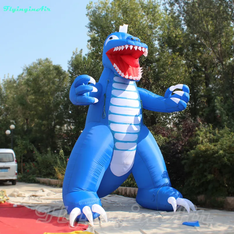 Giant Decorative Inflatable Dinosaur 3m/5m Blow Up Cartoon Animal Model Funny Blue Dragon For Outdoor Show And Comic-con