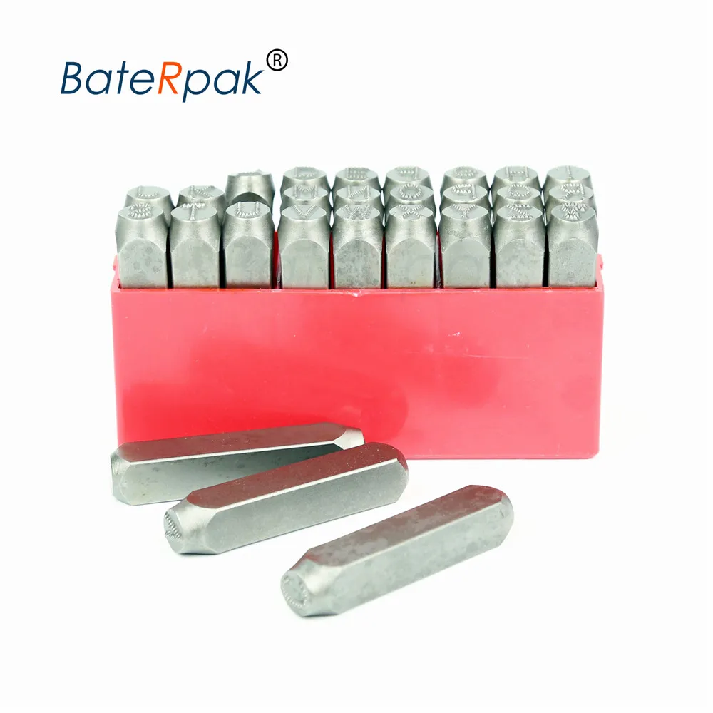 6/7/8mm A-Z Dotted steel seal,BateRpak car chassis Steel word punch stamp/matrix do stamp letters,27pcs/box