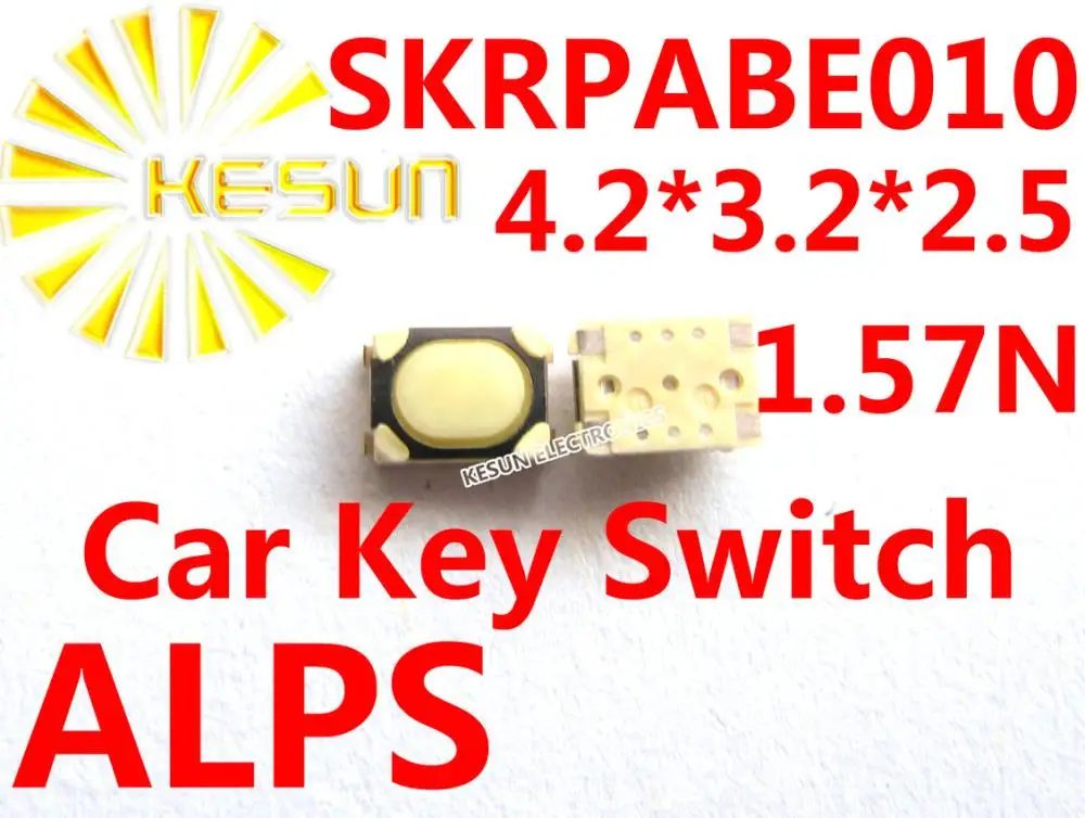 

1000PCS ALPS SKRP SKRPABE010 4.2X3.2X2.5 Car key Remote Control Tactile Tact Mini Push Button Switch Micro Switch Momentary ROHS