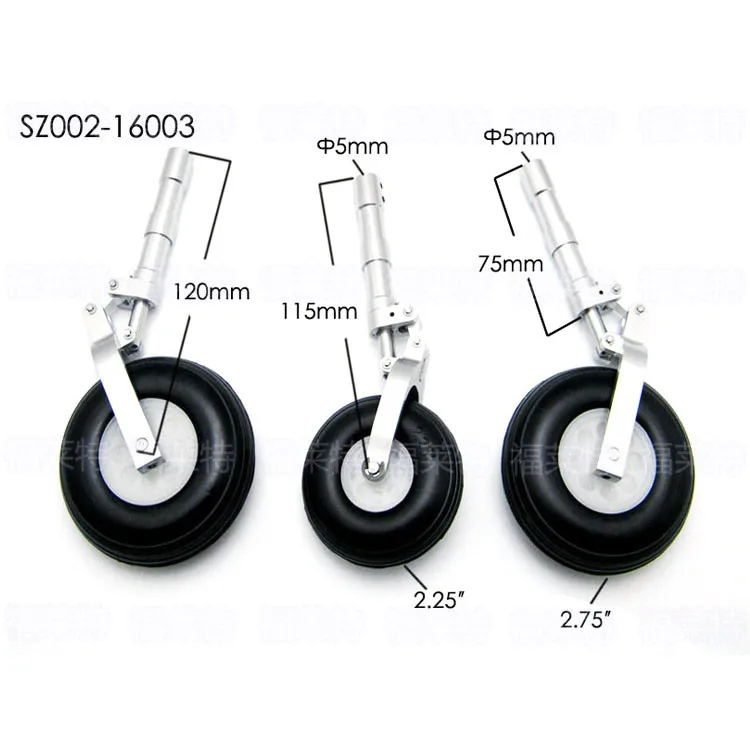 

3pcs/set RC Airplane SZ002-16003 Alloy Undercarriage Anti-vibration Landing Gear