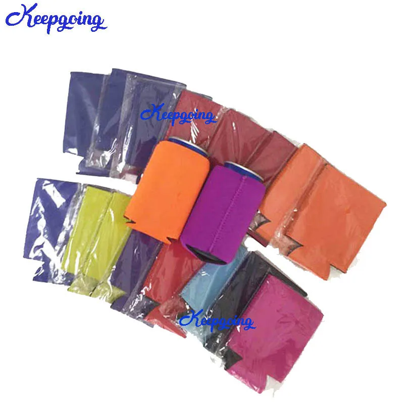 

10pcs No Logo Print Neoprene Stubby Holders Beer Bottle Can Sleeve Picnic Cooler Thermal Bags Can Holder Drink Sleeve For Wine