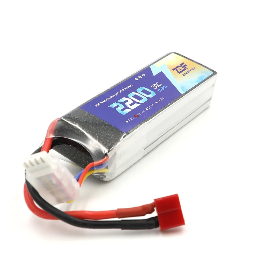 ZDF Lipo Battery 11.1V 2200mAh 30C for RC Trex 450 Fixed-wing Helicopter Quadcopter Airplane Car Lipo 3s Bateria