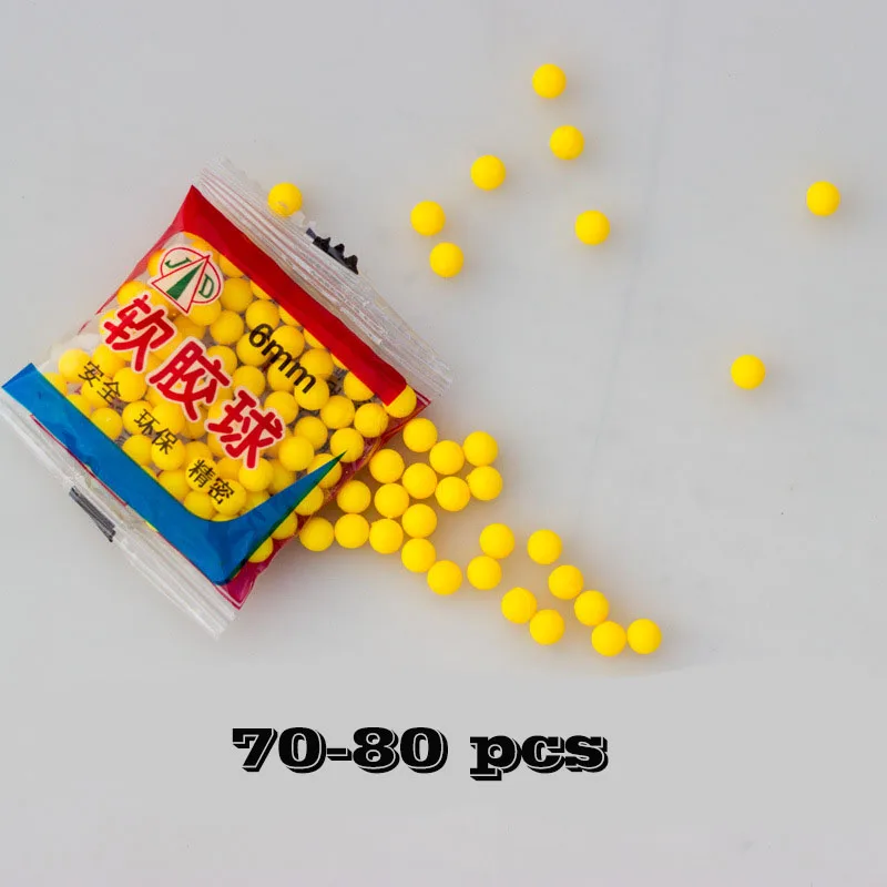 6MM Gun Soft Bullet Speelgoedaccessoires 70-80 stuks (laat een bericht achter \