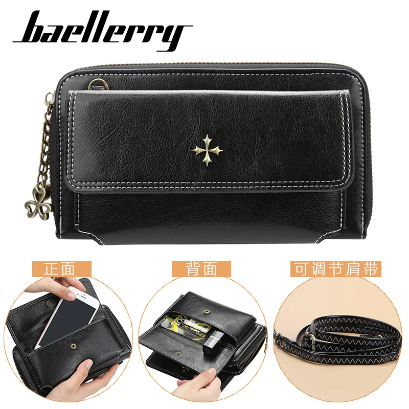 2022 Fashion Long Women Wallets Large Top Quality Vintage PU Leather Card Holder Female Purse Zipper Big Brand Wallet For Girl