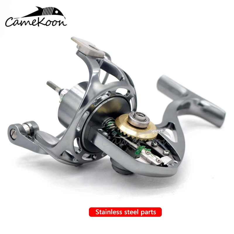 CANEKOON Slow Jigging Fishing Aluminium Alloy Machined 5.1:1/5.5:1/4.3:1 Spinning Reels 38kg Carbon Drag Saltwater Casting Coil