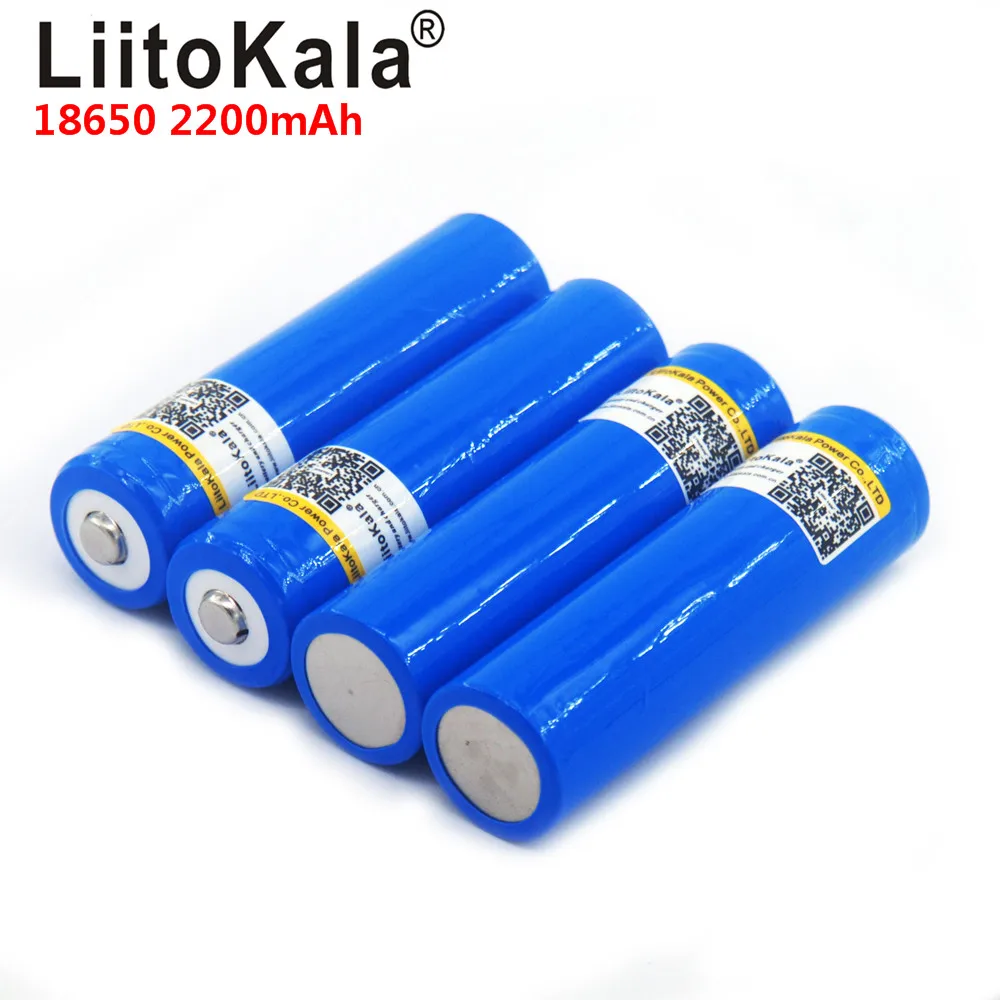 LiitoKala 18650 Battery 3.7v 2200mAh Capacity Battery Li-po Rechargeable 18650 Battery For Car/toys/Flashlight