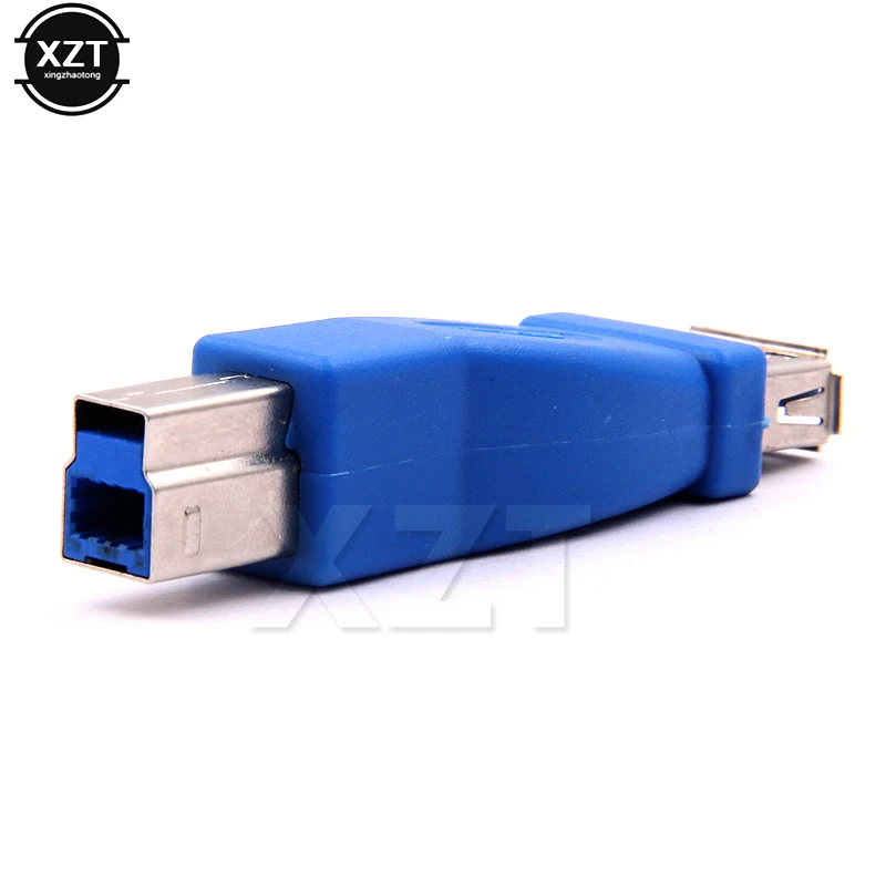 1Pc USB wysokiej jakości 3.0 typ A żeński na typ B męski Adapter złącza wtykowego USB3.0 Adapter konwertera AF na BM