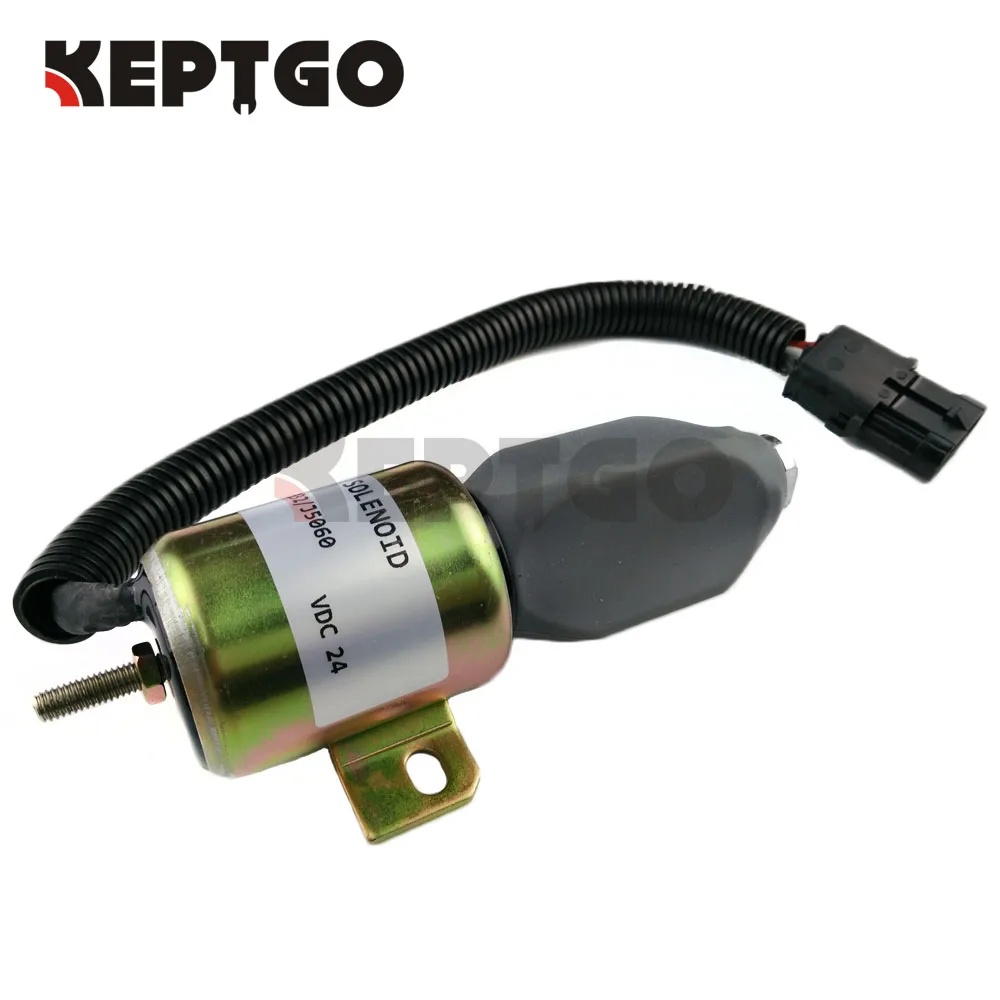 

716/30091 24v Fuel Shutoff Stop Solenoid For JCB