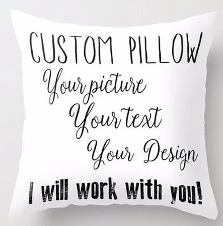 Luxury Custom Your Own Your Pictures,Tests,Designs,Photos Unique Square Pillowcase Invisible Zippered Pillow Sham