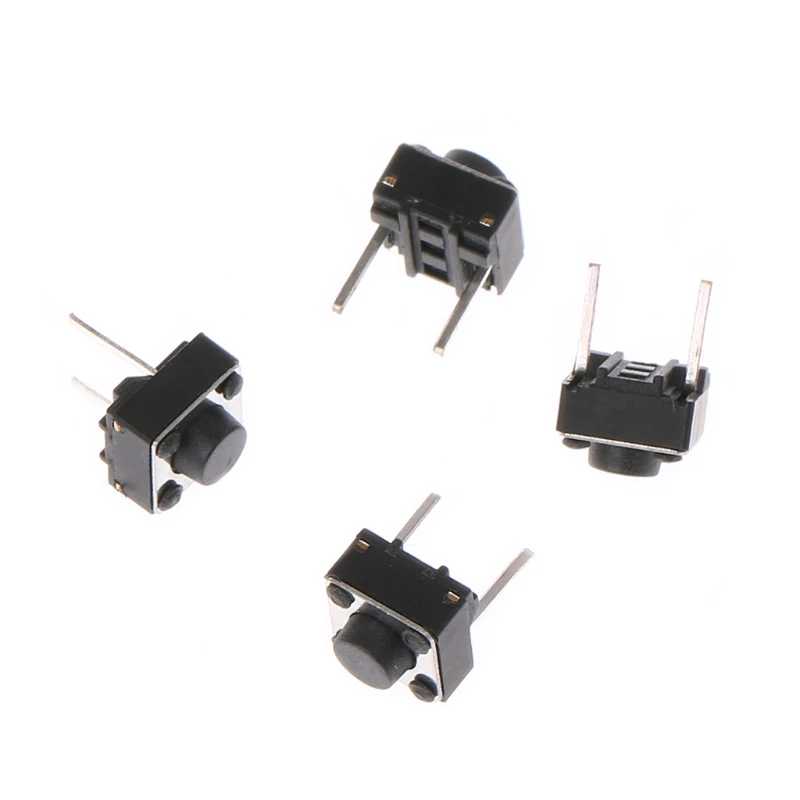 100 Pcs 6x6x5mm 2 Pin Micro Momentary Push Button Tactile Switch